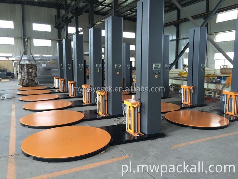 Owijarka do palet z wagą Elektryczny automatyczny gramofon z pre-stretch PE Folia stretch Owijarka do palet